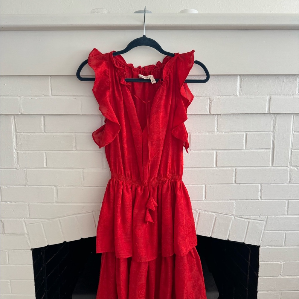 Chelsea & Violet Red Ruffle Dress